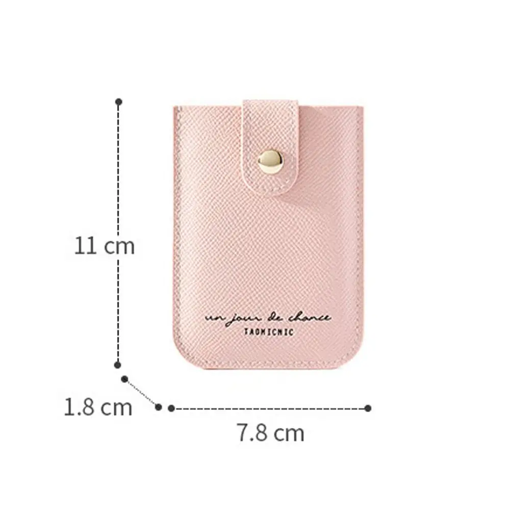 Мини-кошелек из искусственной кожи с 6 карманами для карт, выдвижной кошелек для монет, ламинированный скрытый чехол для визитных карточек для женщин и девочек