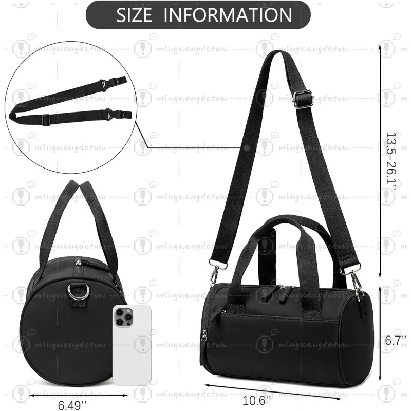 Men Women Travel Duffle Bag, Multi-Pocket Sports Gym Bag for Dance & Fitness