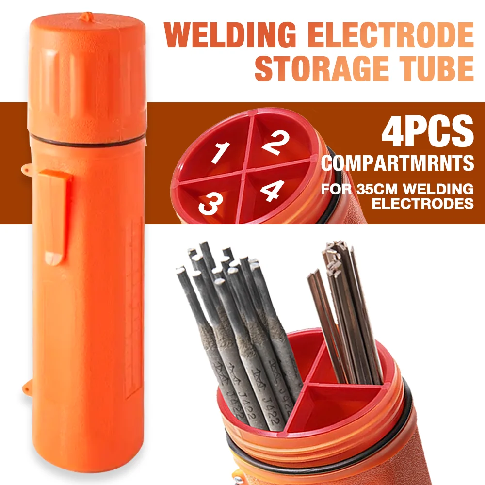 Electrode Storage Tube, Moisture-Proof Welder Electrode Holder, Large Capacity Removable Internal Divider, Electrode Storage Box
