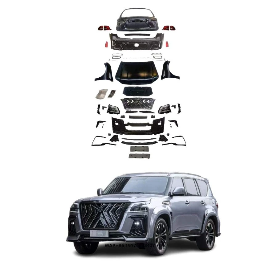 

High Quality BLACK HAWK Upgrade Body Kit forNissan Patrol New Style Front & Rear Bumpers Fenders Grille Perfect Fit