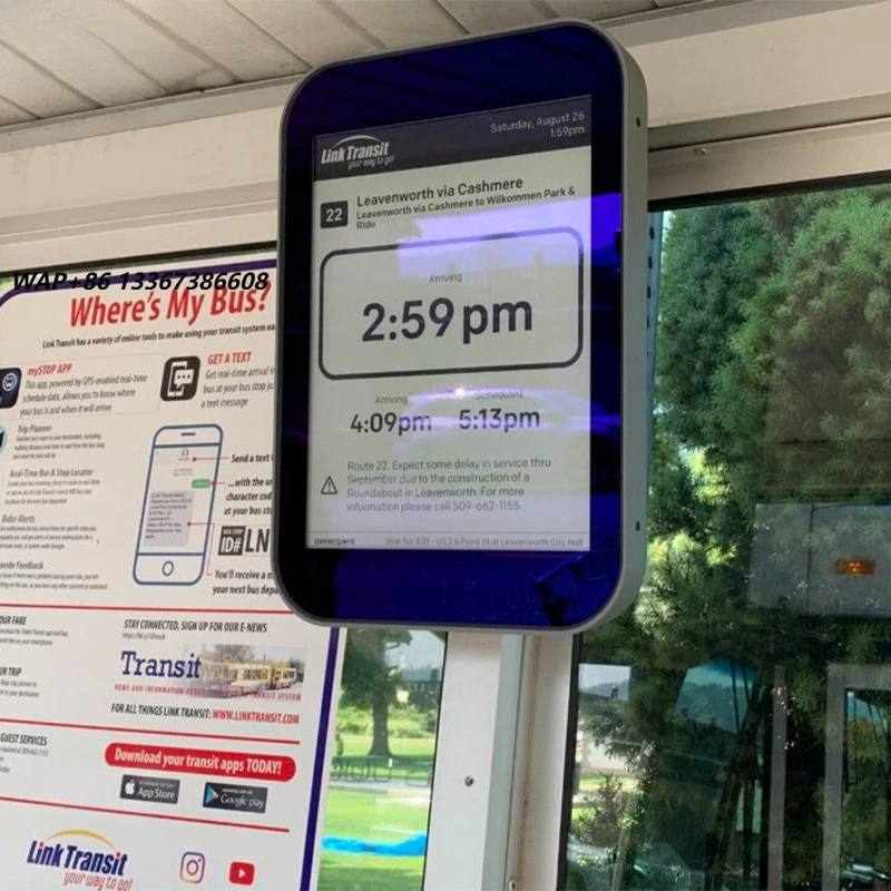 10.01 Inch Commercial CH LCD Indoor Signage Display with Reflective Screen  Low Power and Remote Content Management System