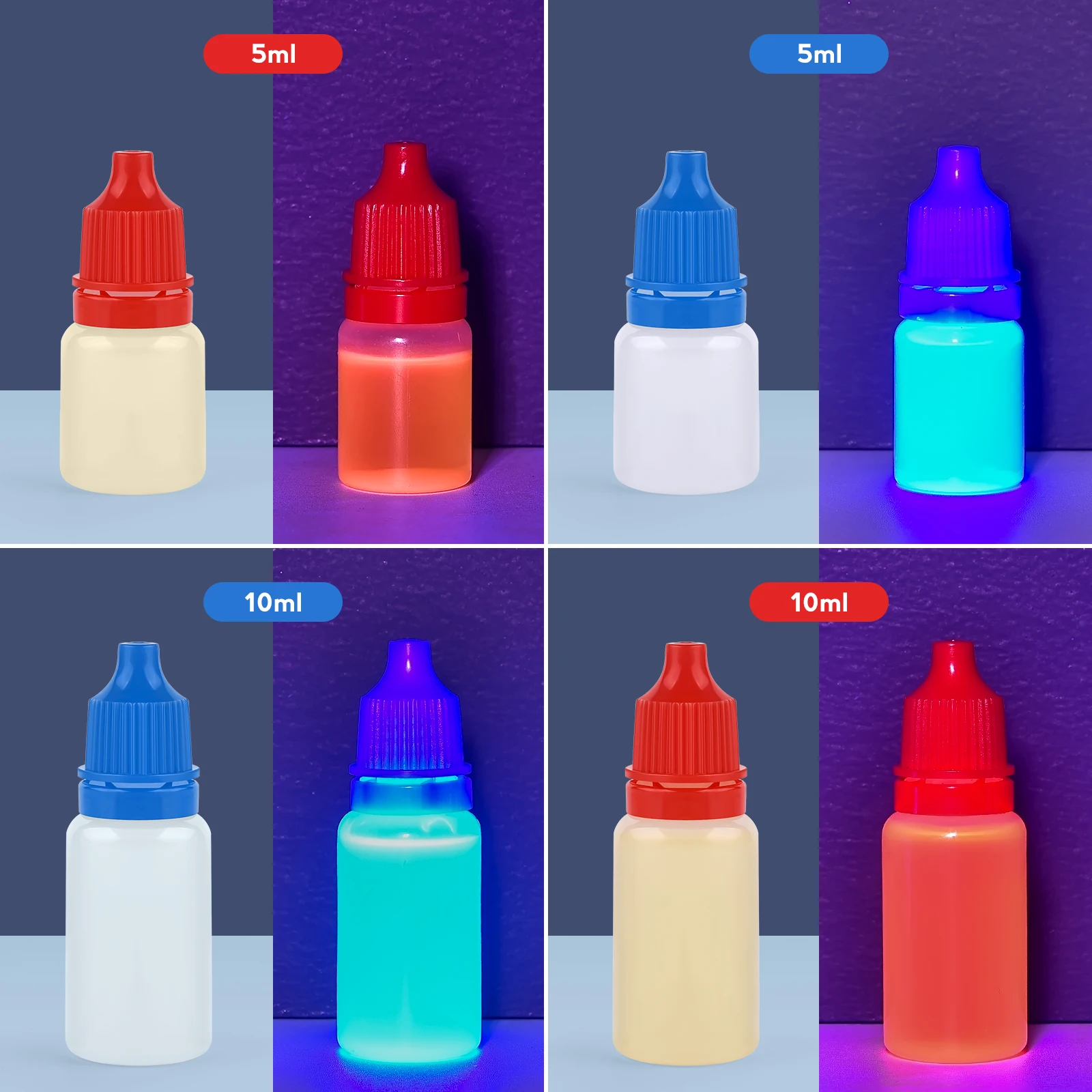 5/10ml Fluorescence Anti Counterfeiting Refill Ink For Rubber Stamp Oil Inking Photosensitive Refill Ink Office School Supplies