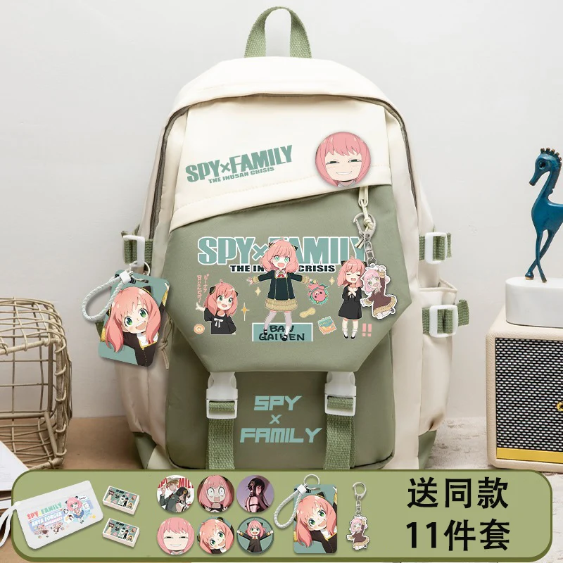 30×43×14cm Black Blue Green, Spy x Family, Anime, Student School Bags, Backpacks, Girls