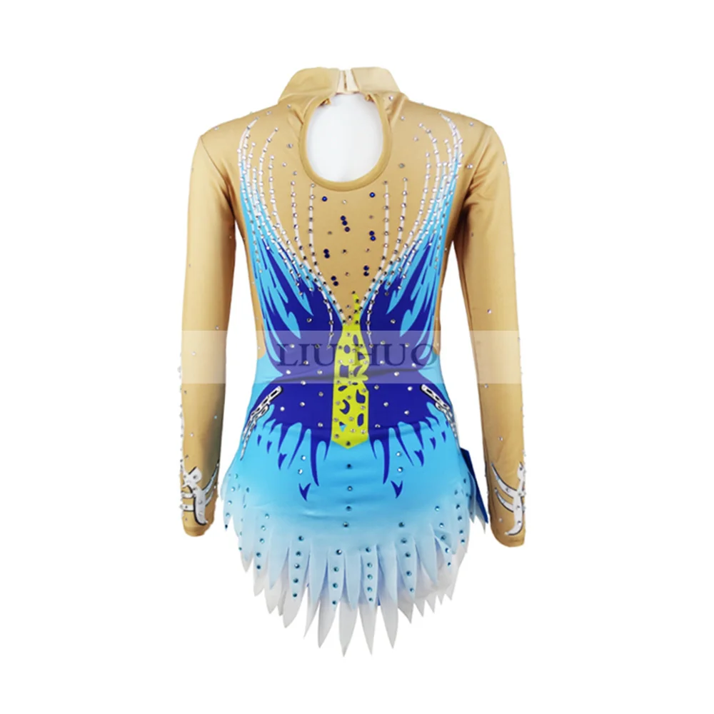 LIUHUO Figure Skating Dress Women's Girls' Ice Performance Rhythmic Gymnastics Competition Multicolor Leotard Dance Children