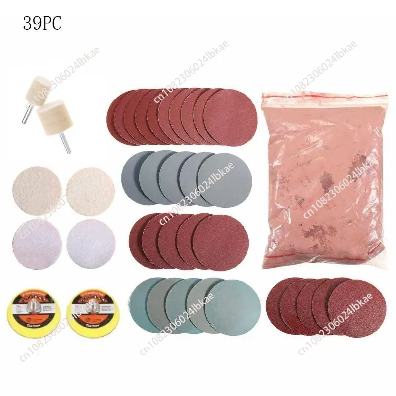 

car glass polishing set, self-adhesive suction cup wool wheel glass polishing powder