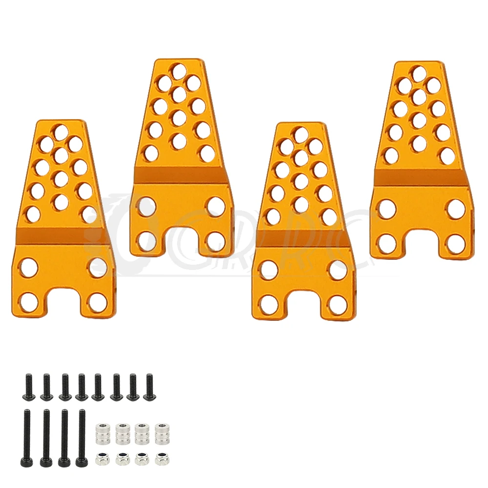 4 szt. Regulowany uchwyt do podnoszenia wież amortyzatorów ze stopu aluminium do osiowego SCX10 1/10 samochód zdalnie sterowany RC części metalowe
