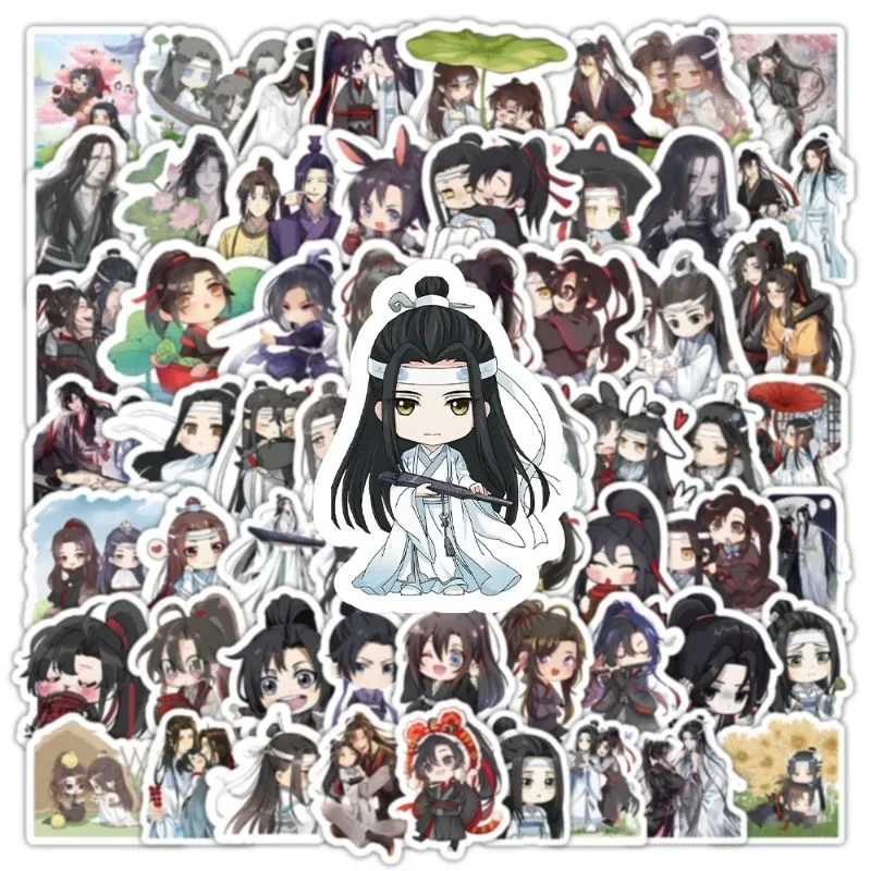 100/50/30PCS Wei Wuxian Lan Wangjiยอดนิยมภาพเคลื่อนไหวอุปกรณ์ต่อพ่วงจีนFeng Shuiถ้วยคอมพิวเตอร์กันน้ําสติกเกอร์ตกแต่ง