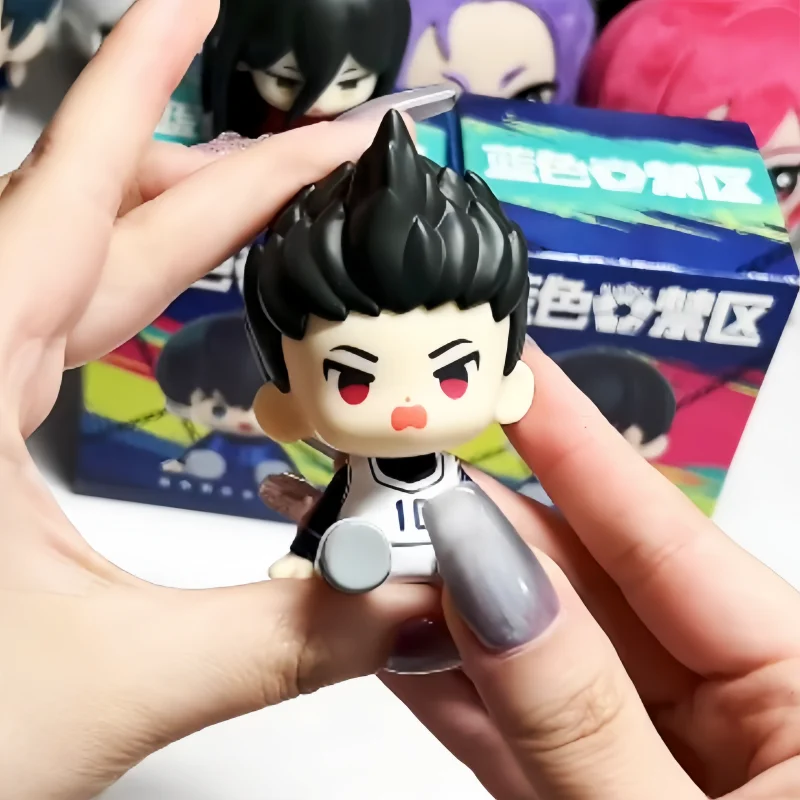 In Stock Genuine Blue Lock Sitting Posture Blind Box Figure Chigiri Nagi Cute Desktop Ornament Doll Collection Trendy Gift Toys view 2