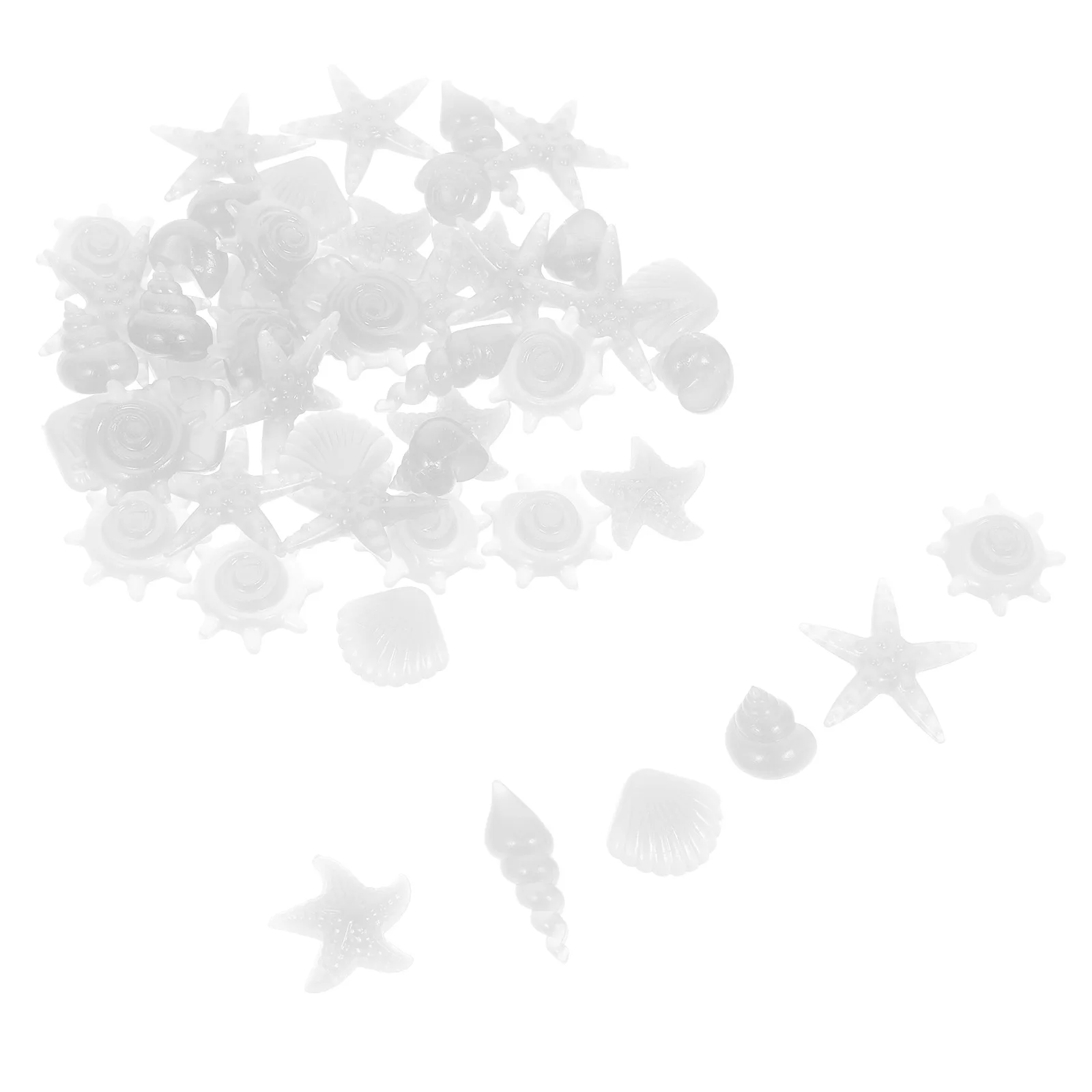 

50 Pcs Glow in the Fluorescent Gravels for Fish Tank Aquarium Decorative Resin Pebbles L scaping Pet