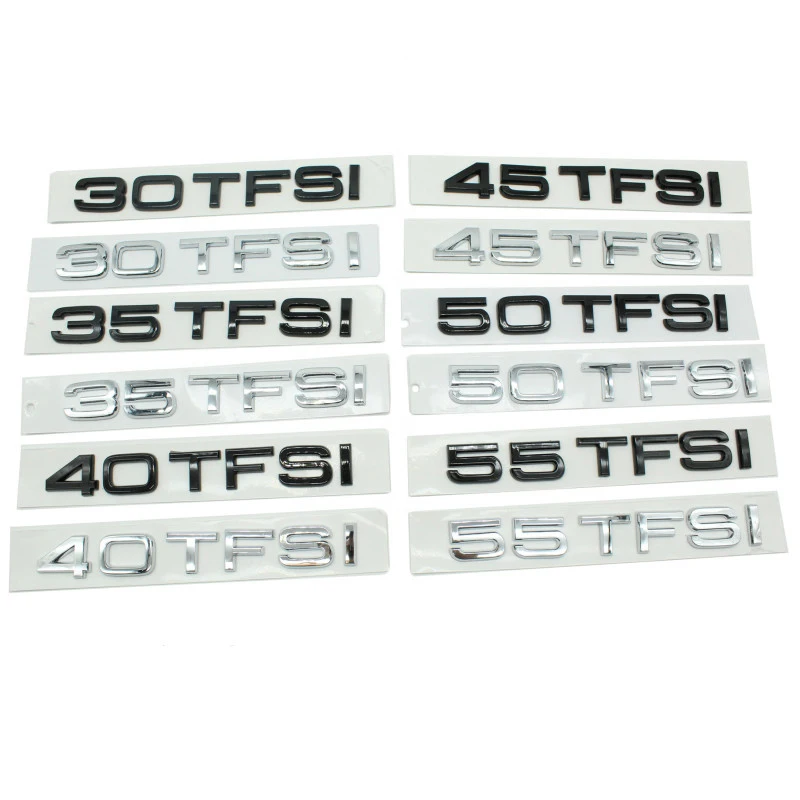 

3D ABS Car Styling Emblem Rear Trunk Badge Sticker Decal For Audi A4 A5 A6 A7 A8 Q3 Q5 S6 Q7 Q8 Q2 30 35 40 45 50 55 60 TFSI