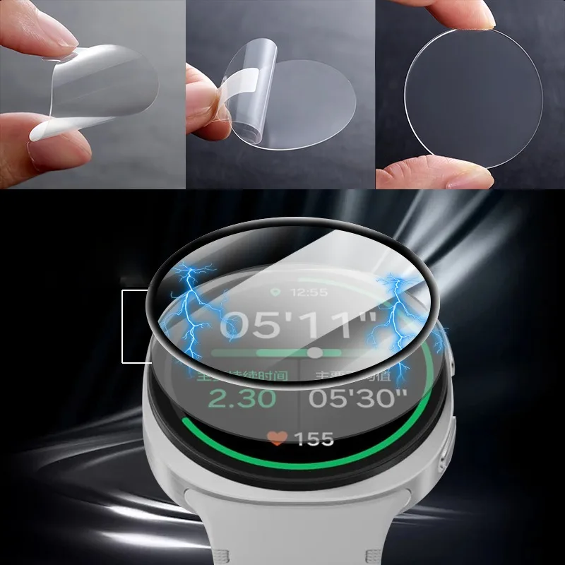 ل جالاكسي كلاسيك 8 46 مللي متر الترا المضادة للخدش حامي الشاشة الزجاج هيدروجيل طبقة رقيقة واقية لساعة سامسونج جالاكسي 8 44/40 مللي متر