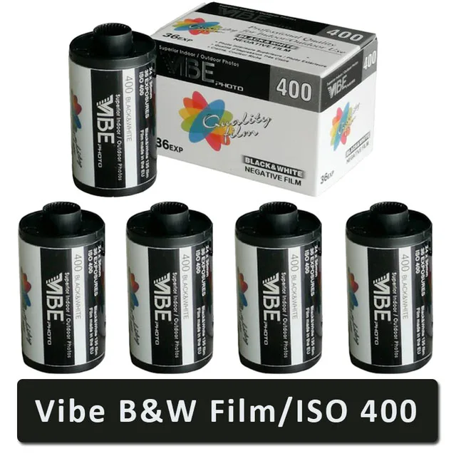 1/2/3/5 Rolls VIBE 400 Black & White film ISO 400 135 Negative film 36EXP/Roll for Kodak Camera (due date 3.2026)