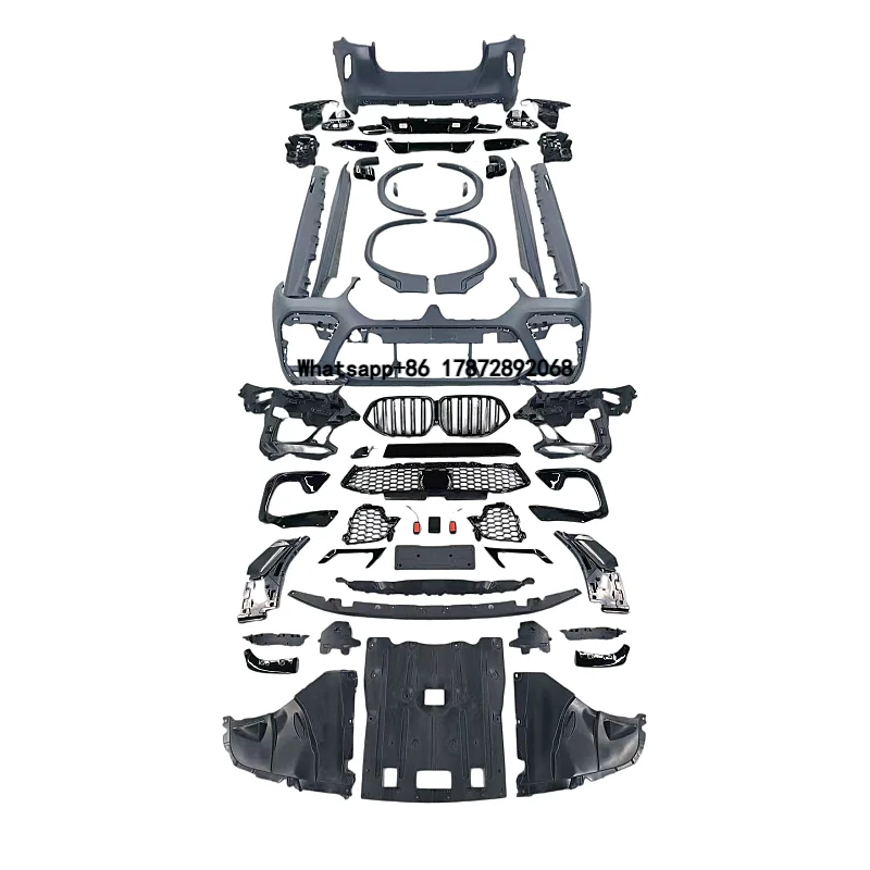 

New HYFON for for X6 G06 2023-2025 Upgrade LCI X6M Plastic Auto Body Kit Side Skirt Front/Rear Bumpers Non-Destructive