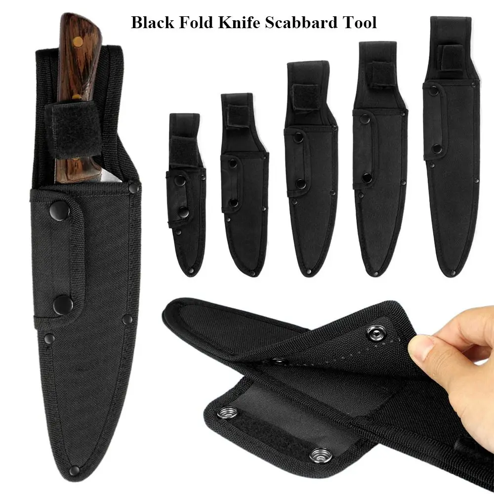 Black Fold Knife Scabbard Tool Flashlight Belt Loop Case Holder Waterproof Oxford Sheath Pocket Hunt Camp Outdoor Equipment