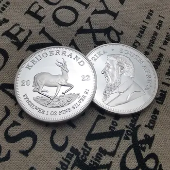 מטבע כסף חדש לא מגנטי משנת 2022/2020 קרוגרנד דרום אפריקה, ערב אפריקה, 1OZ, פול קרוגר, ערך אסימון, מטבעות אספנות 10 best sales מטבע של 1 אונקיה - №3