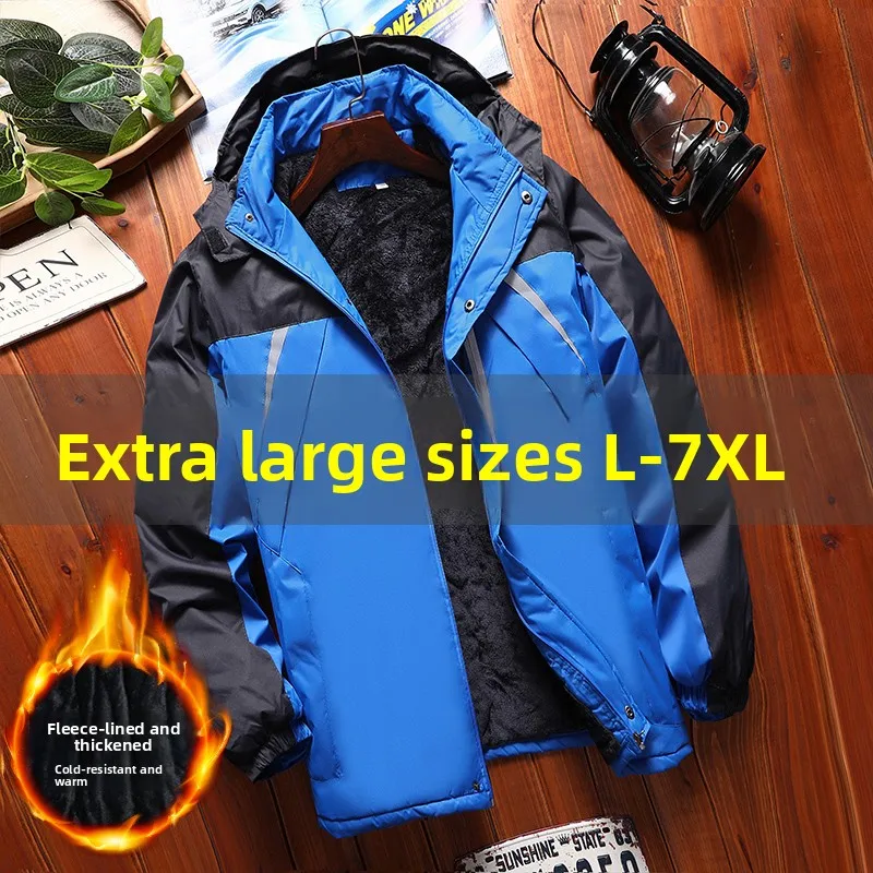 

Winter Long Sve Jaet Casual Workwear Fce Lined Cotton Clothes Men's Large Size Comfortable Warm Cotton Jaet for Office