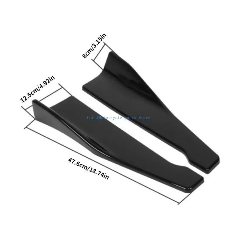 Y9UC Car Side Skirt Extensions with Screws Easy Install Car Corner Bumper Guards Car Spare Part for Rear Bumper Protections