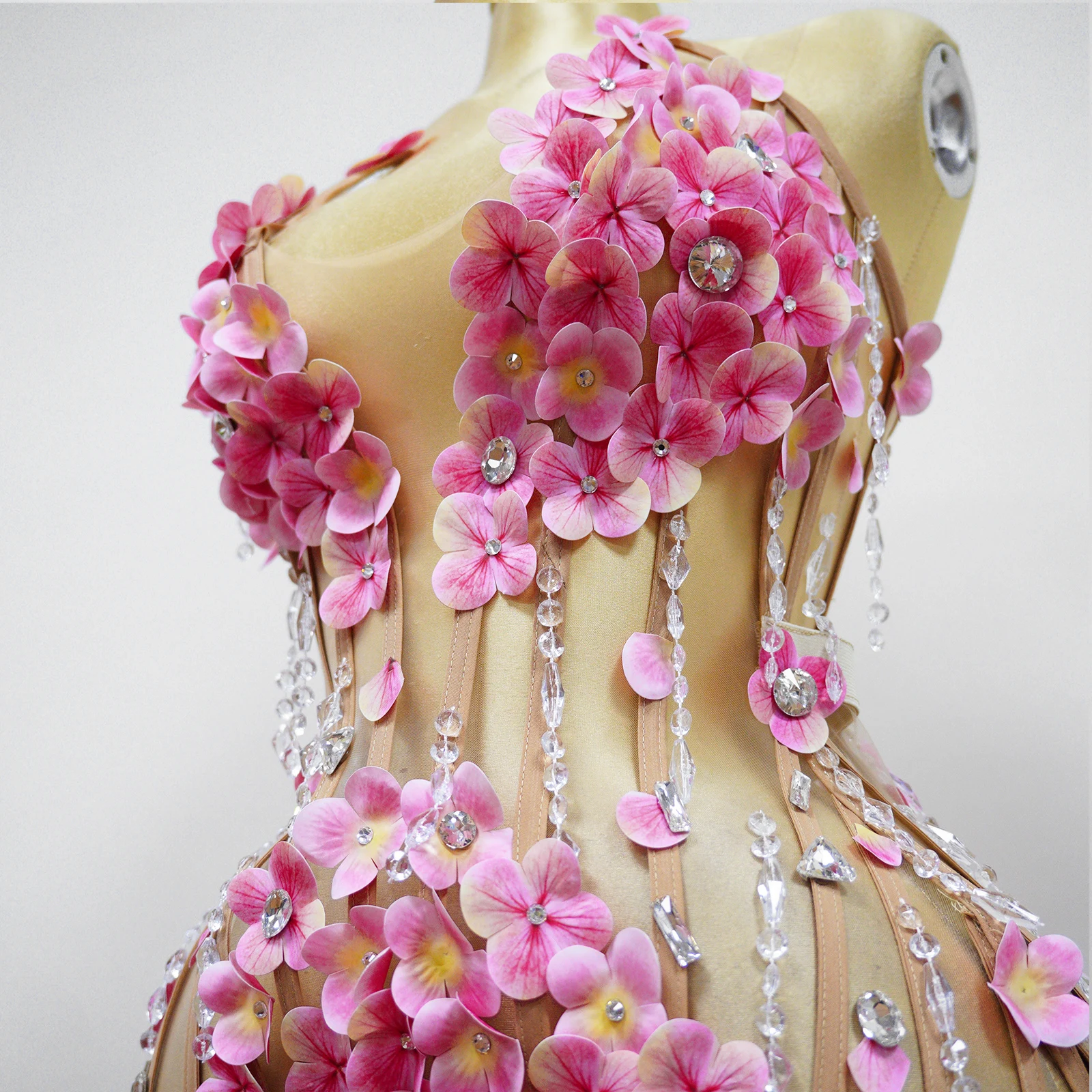 pink gogo dress Pink Rose Dress