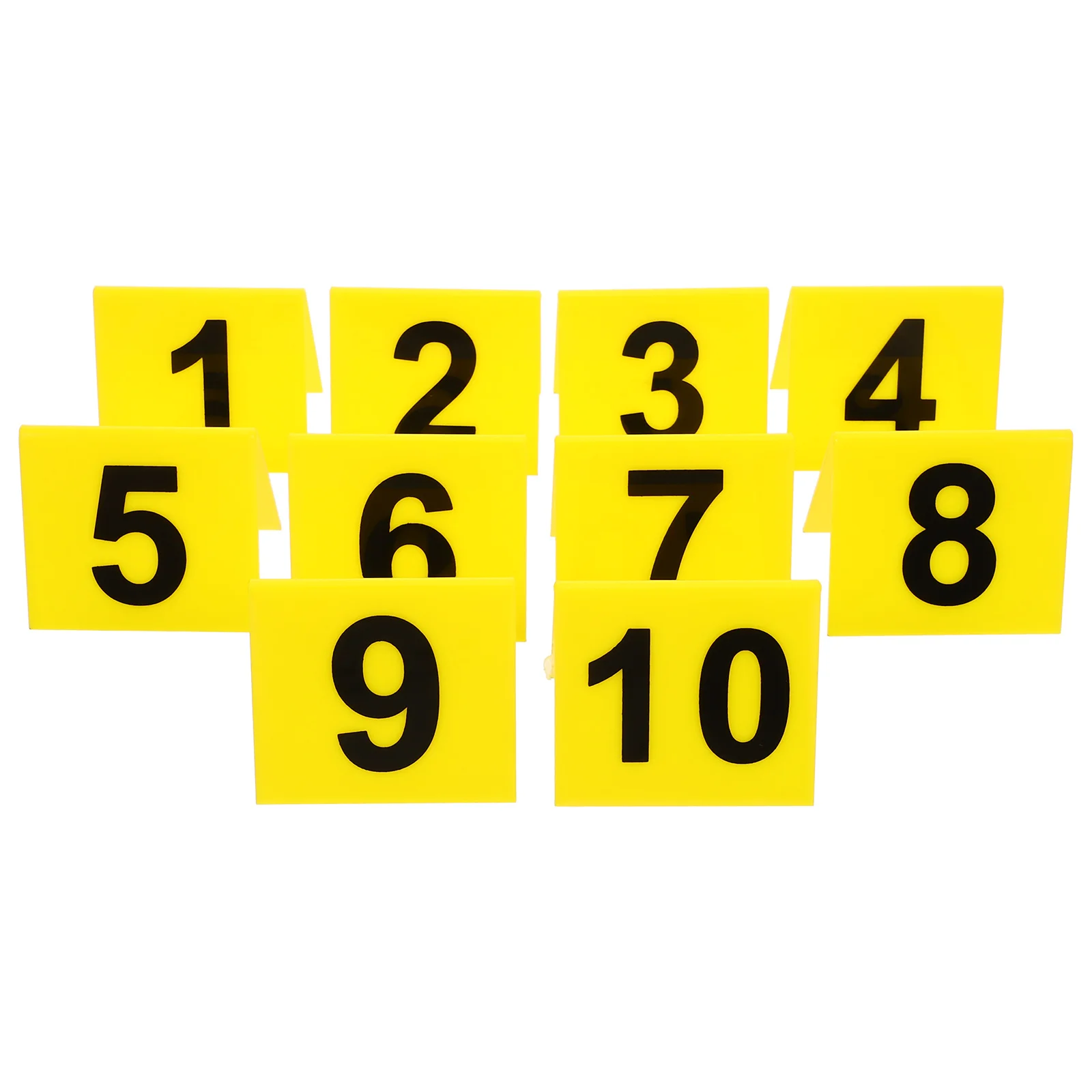 

10Pcs Reusable Table Numbers Acrylic V-Shaped Desktop Number Markers for Catering Birthday Home Event Wedding Decoration Compact