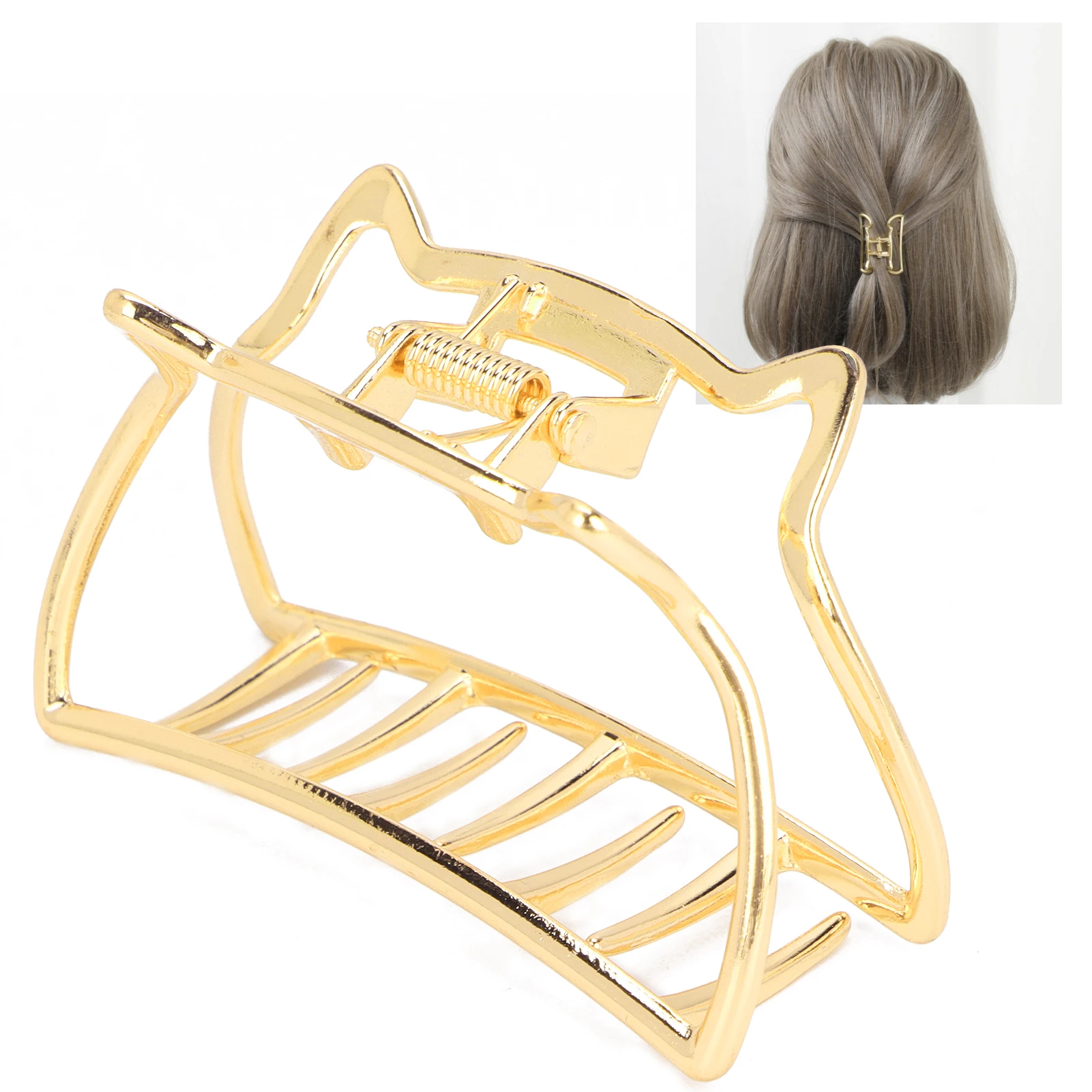 

Hair Claw Clips Metal Strong Hold NonSlip Cat Shape Jaw Clips Hair Holder for Women Metal Hair Claw Clips Jaw Clips Hair Holder