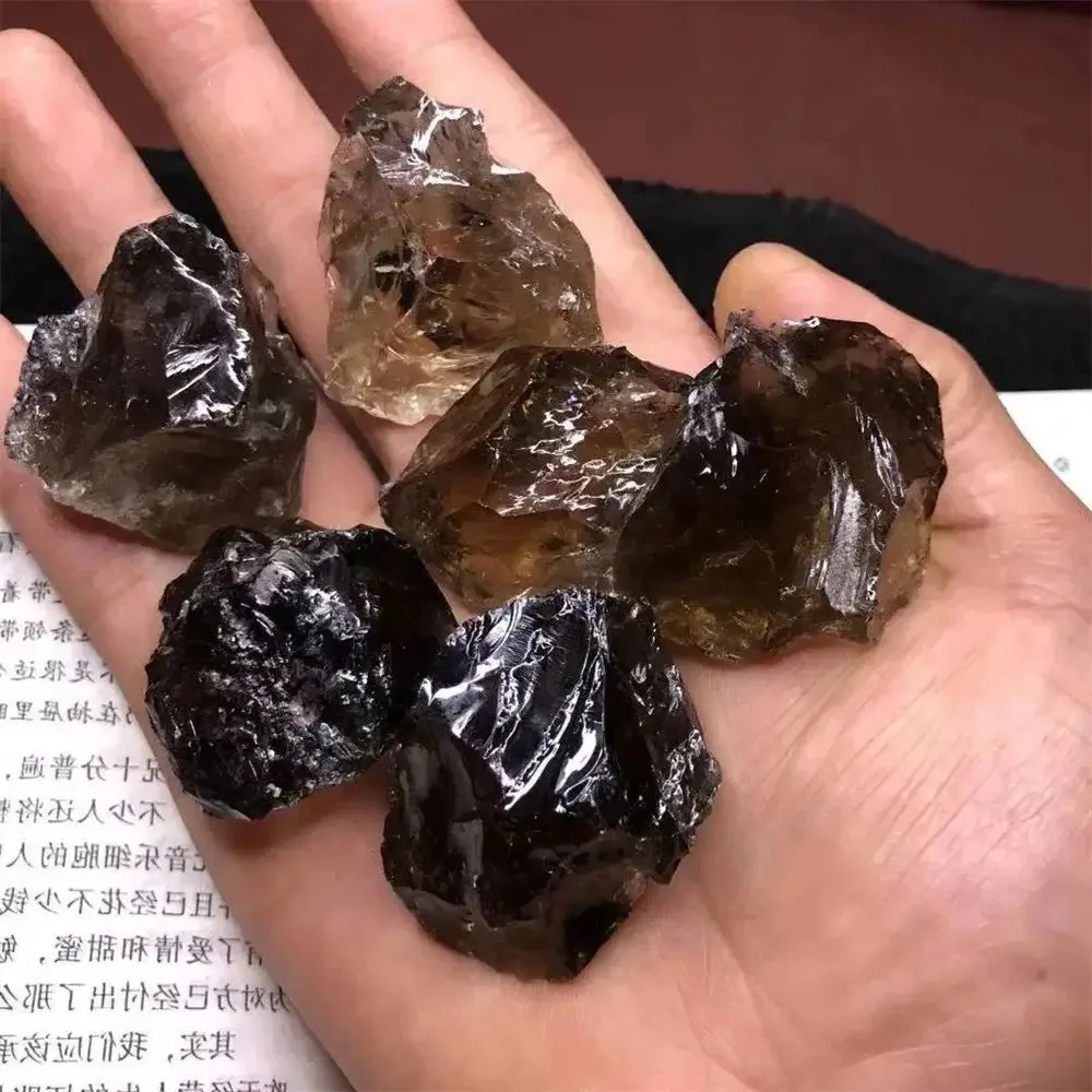 Natural Smoky Quartz Raw Crystal Stone, Authentic Mineral Specimen for Reiki Healing, Anti-Magnetism Energy Rock