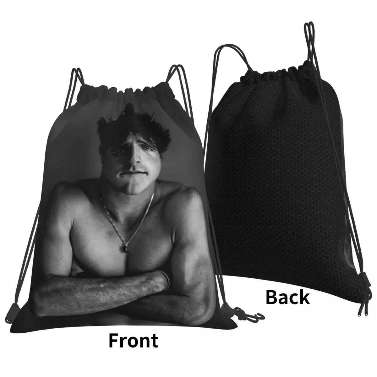 Jacob Elordi Australian Actor Backpacks Fashion Drawstring Bags Sundries Bag Book Bags for Travel Students