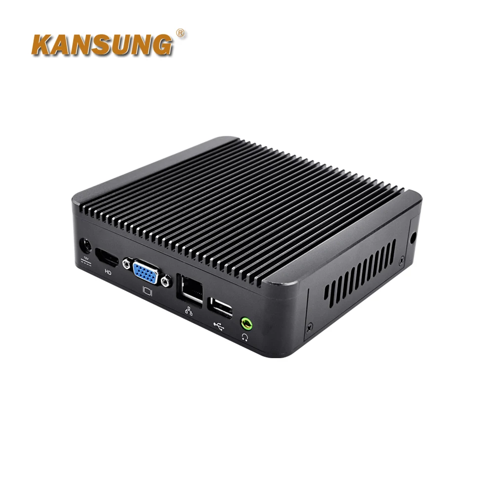 Kansung J1900 쿼드 코어 프로세서, DDR3L, 최대 8G, 12V, 3A 팬리스 디자인 미니 PC