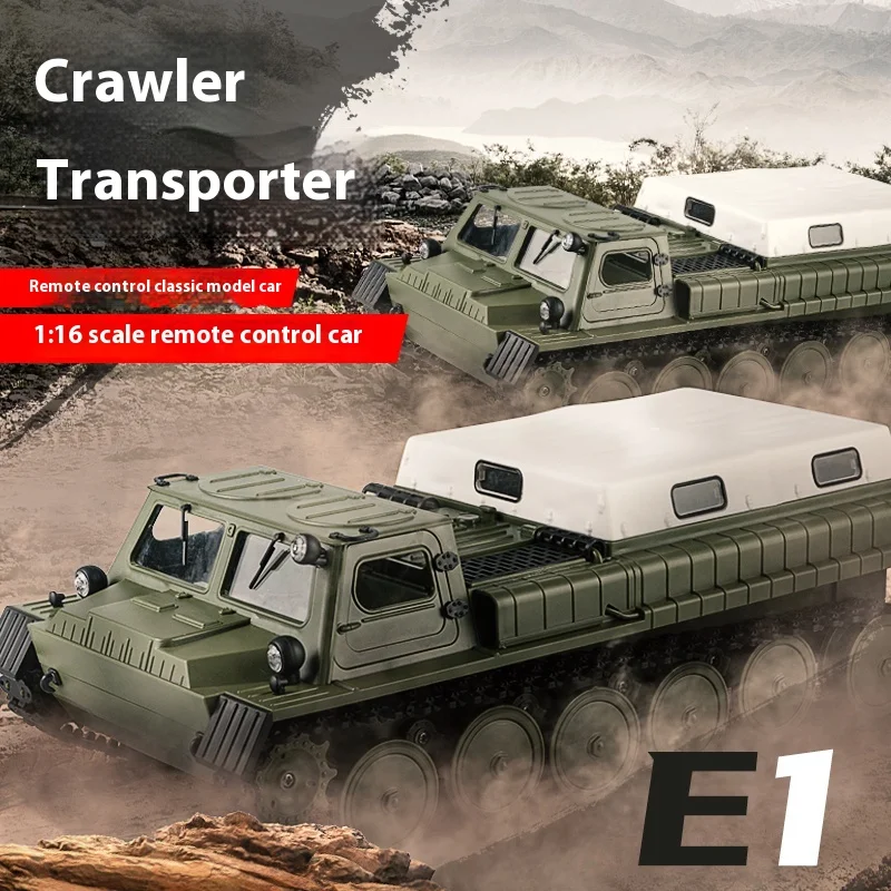 1:16 WPL E-1 Tracked Carrier Tracked Troop Carrier Simulation ทหารรีโมทคอนโทรลรถ GAZ-71 สำหรับของขวัญวันเกิดของเล่น