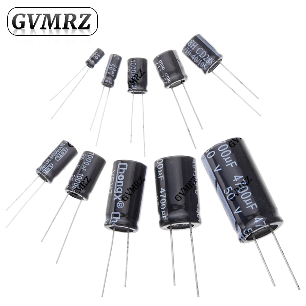 1UF 2.2UF 4.7UF 10UF Electrolytic Capacitor 1000UF 22UF 33UF 47UF 470UF 100UF 220UF 50V 10V 16V 6.3V 25V 35V