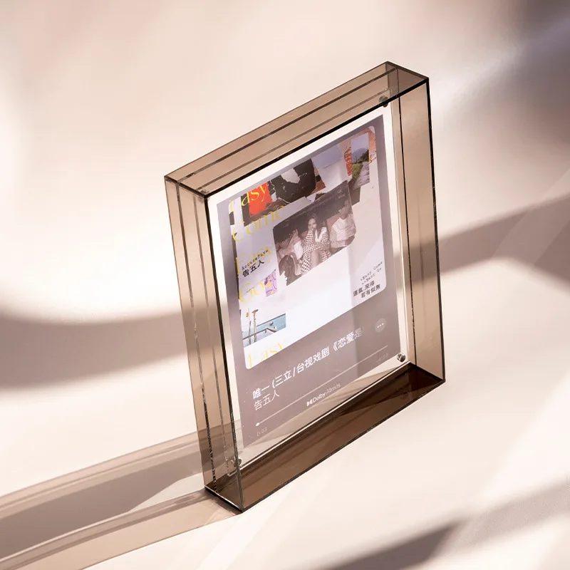 Acrylic Translucent Photo Frame for Ambient Pendulum, Wall Decoration, Hollow Picture Frame for Wedding Photo, ID Photo,Painting
