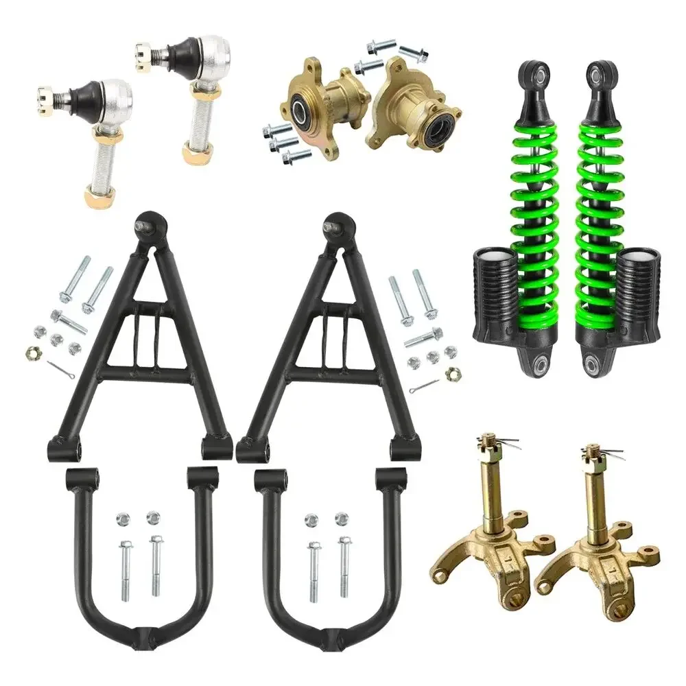 TDPRO Front Suspension Kit Shock Swing Arm Upper/Lower For ATV Quad Go Kart Buggy UTV