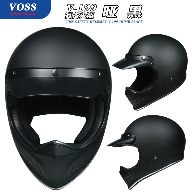 Vintage cafe racer full face motorhelm retro casco de moto capacete jet roer motor dot goedgekeurd