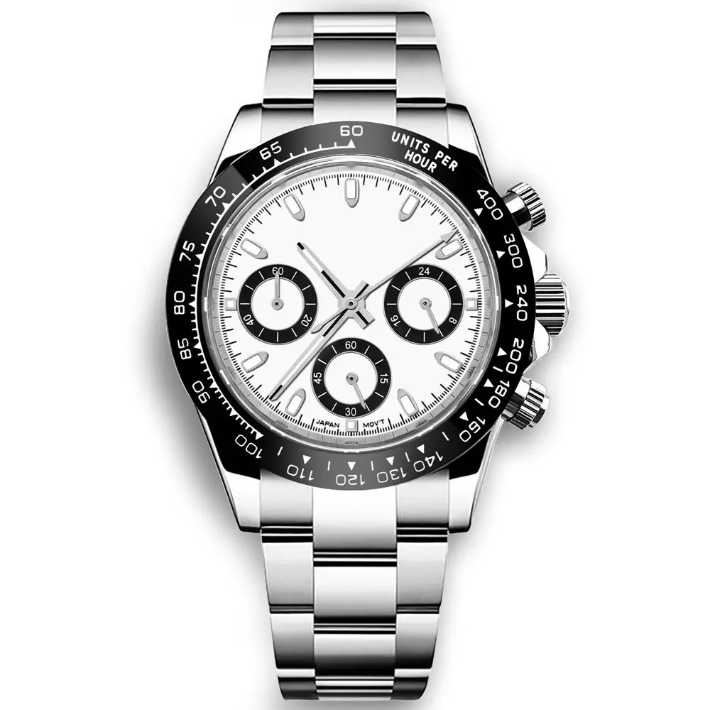 40MM Luxury VK63 Quartz Watch Men steel 24 hours Multifunction Sport full chronograph Time Running Second man watches corgeut