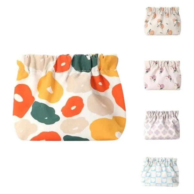 1PC Polyester Printed Storage Bag, Fruit Makeup Bag, Waterproof, Portable Key, Lipstick, Mini Storage Wallet image 3