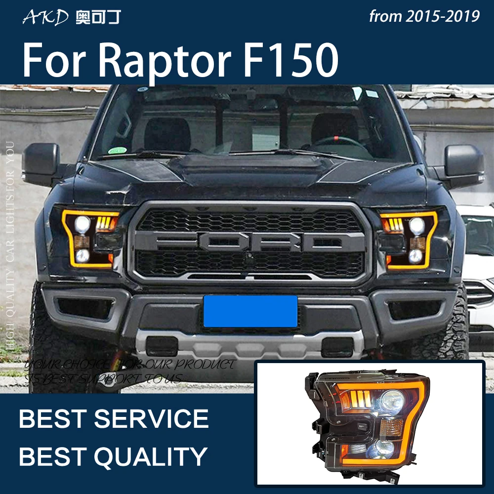 

Car Lights for Ford Raptor Tremor F150 2015-2019 F-150 Pick-up LED Auto Headlight Upgrade Bicofal Lens Signal Lamp Accessories