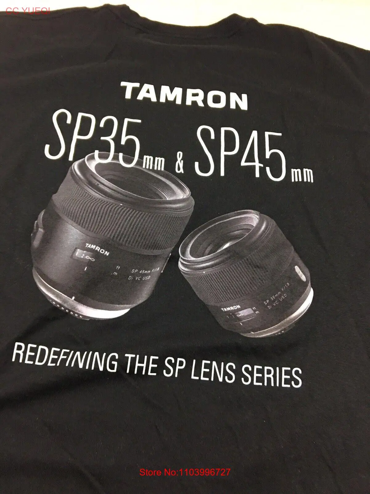 Tamron T Shirt Sp35 & Sp45 Lens Size XLarge Black