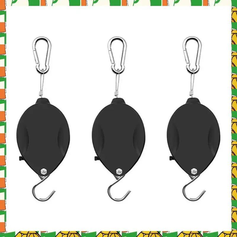 

Professional Tool 3 Pack Retractable Plant Hanger Plant Pulleys Easy To Raise And Lower Heavy Duty Adjustable Hook For Hanging P