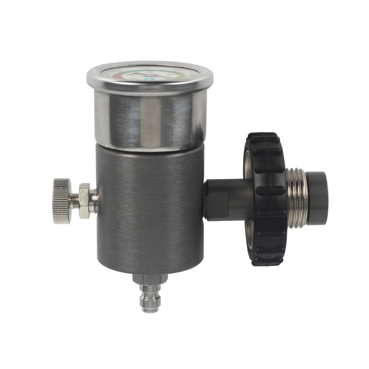 Type D Oxygen Cylinder Adapter Aluminum G5/8 Thread for High Pressure Cylinders with Easy Knob Operation and Seals