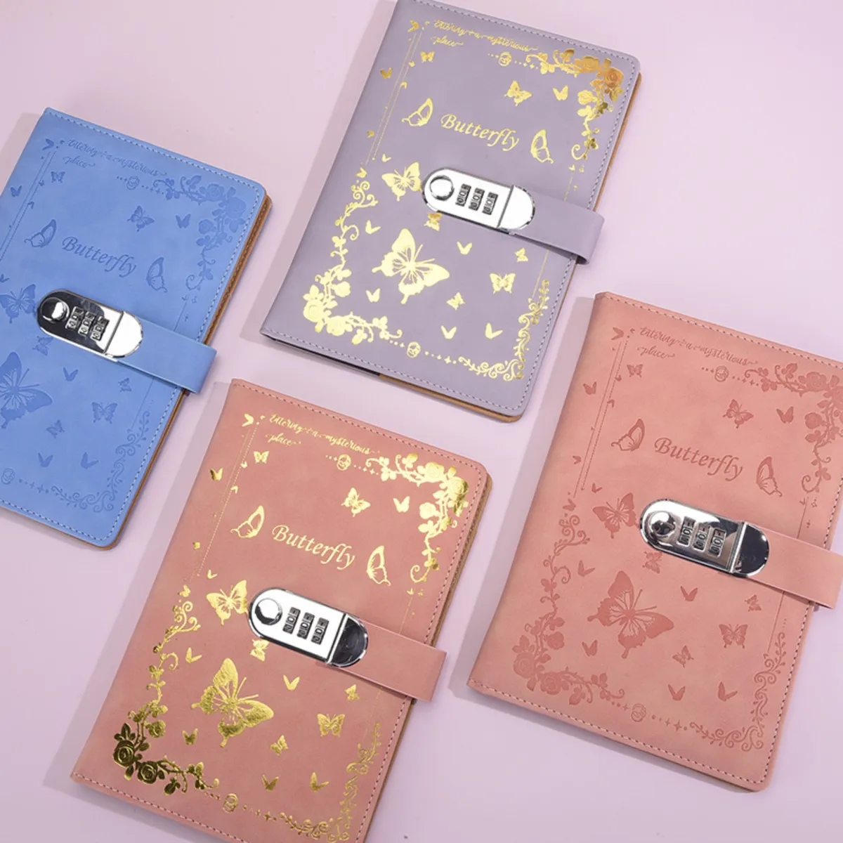 1spc A5 mot de passe journal avec serrure papeterie cahier épaissi dessin animé mot de passe cahier étudiant cahier manuel créatif