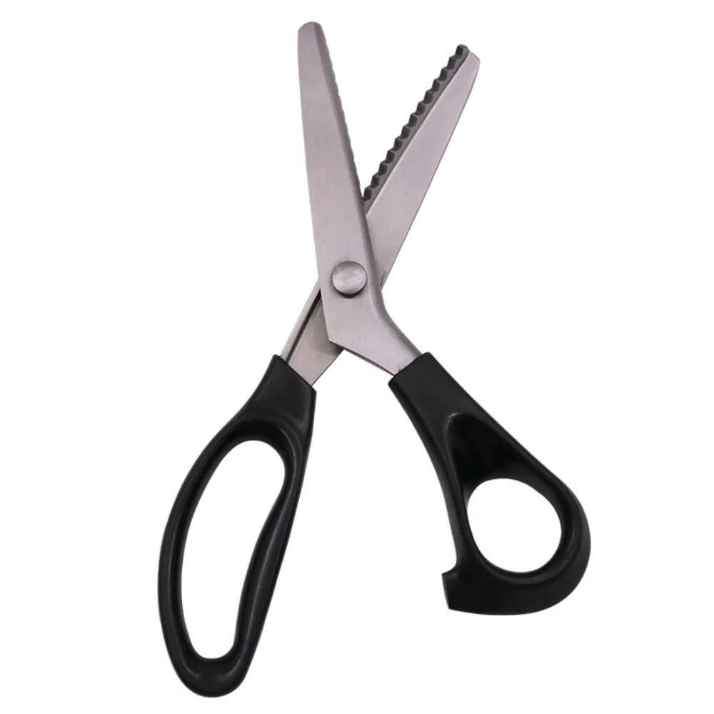 Comfort Grip Handled Stainless Steel Pinking Shears Triangle Serrated Edge Cloth Crafts Zig Zag Cut Scissors Fabric Professional