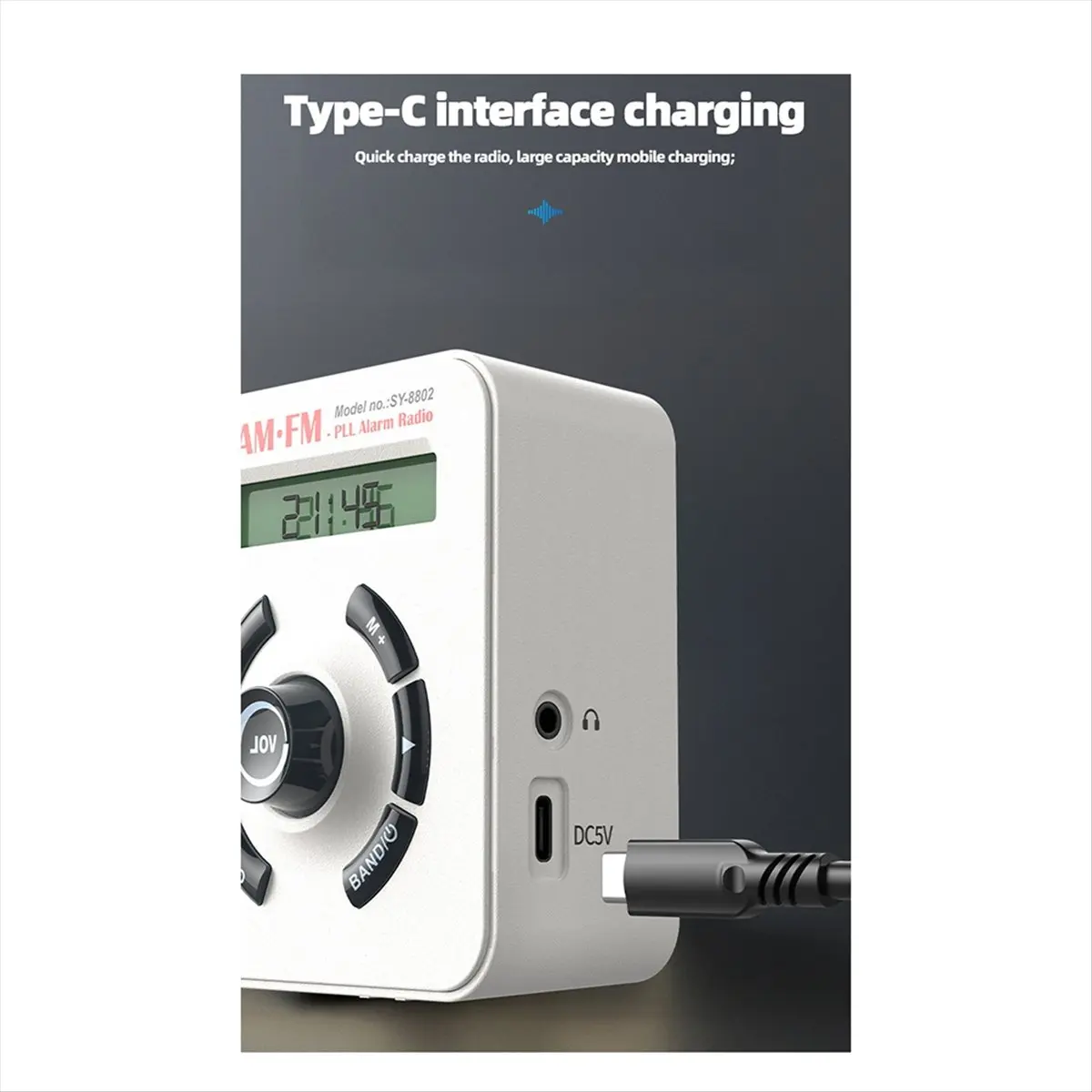 Punctual- FM/AM/SW Digital Radio Receivers Portable Bluetooth Speaker 3W Hi-Fi Stereo Three-Band Radio System