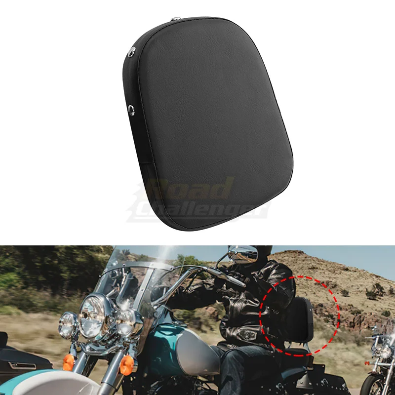 

Black Motorcycle Universal Rear Backrest Sissy Bar Cushion Seat Pad For Honda Yamaha Suzuki Kawasaki Harley Ducati KTM