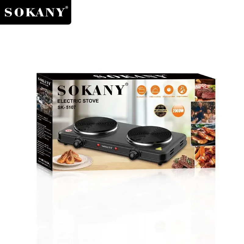 Electric Hot Plate for Cooking, Infrared Double Burner, 2000W Portable Electric Stove, Heat-up In Seconds