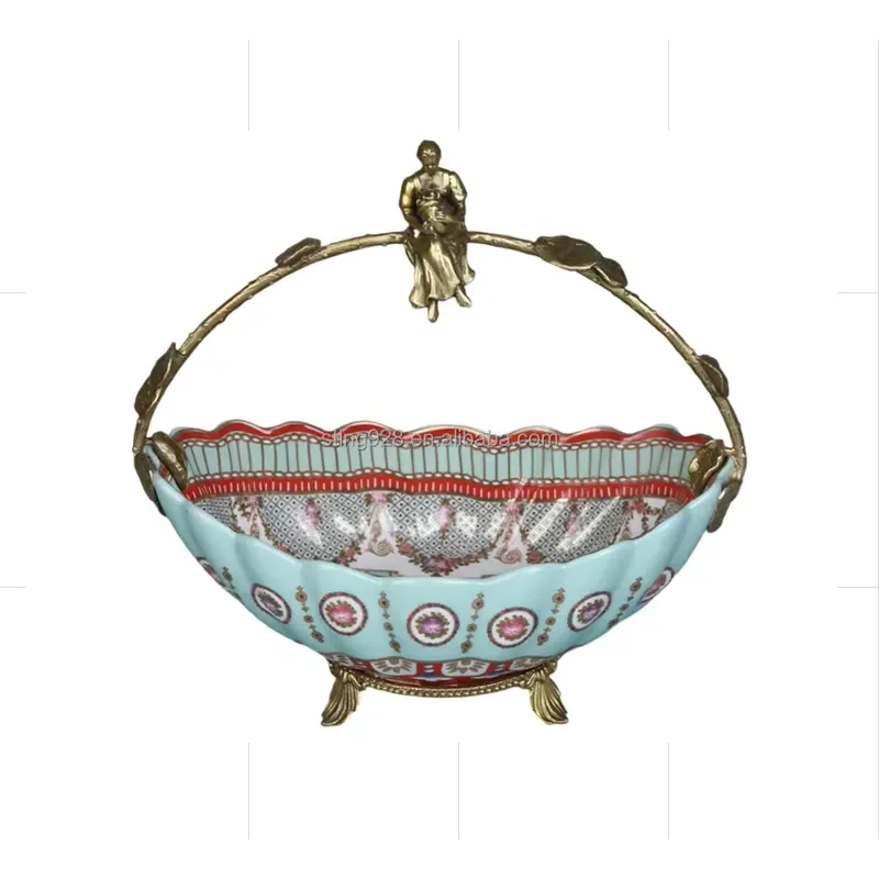 Luxury Ceramic Dried Fruit Tray New Design Home Decoration Snack Plate Porcelain Serving Dish for Living Room Fast Reply New