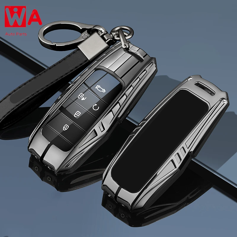 

Metal Car Remote Key Case Cover Shell Protector Chain Holder Fob For GAC Trumpchi Aion S Plus Max AION Y V LX 2024 Accessories