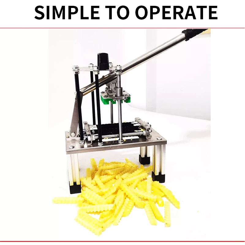 

Stainless Steel Potato Slicer/Stripper Wolf's Tooth Potato Cutter Compact Portable Kitchen Wavy Potato Slicer Multi-Layer Overla