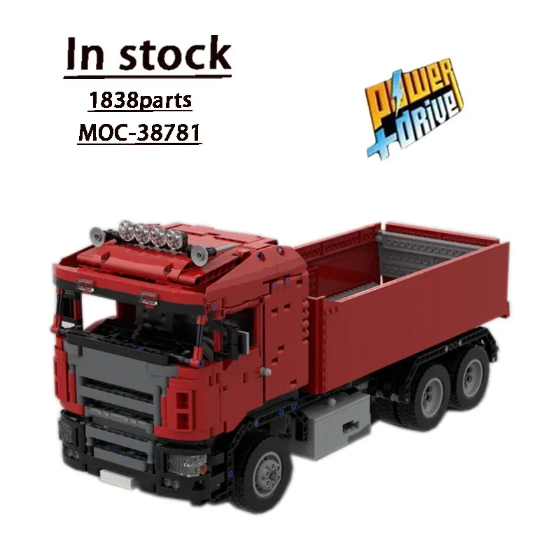 

MOC-38781 Red Electric Dump Truck Assembly Stitching Building Block Model • 1838 Parts Kids Birthday Building Blocks Toy Gift