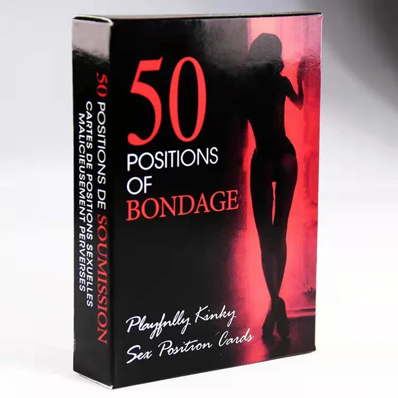 50 positions of bondage Bedroom Commands Adult Fun Sex Love Cards, Naughty Gifts, Valentine\'s game, Halloween gift