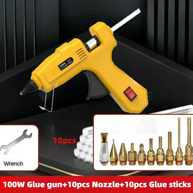 

100W Hot Glue Gun with 11mm Glue Sticks,copper Nozzle,Wired Hot Silicone Gun 220v EU Plug 110V US Plug Power Tools