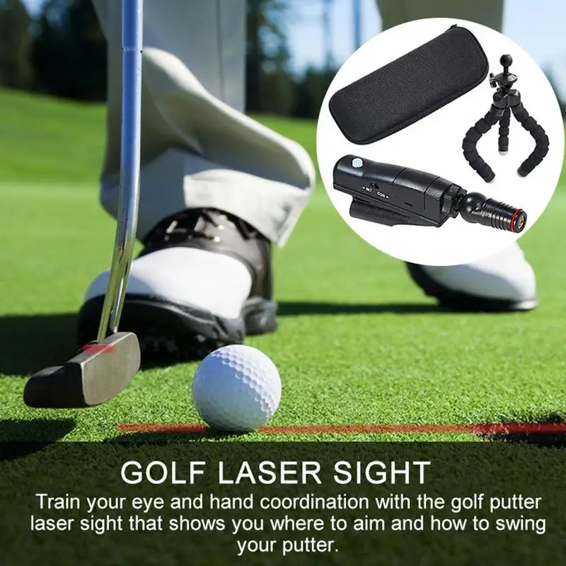 Golf Putter Laser Sight Pointer Putting Training Aids Aim Corrector Golf Practice Tool Putter Putting Exerciser Accessories